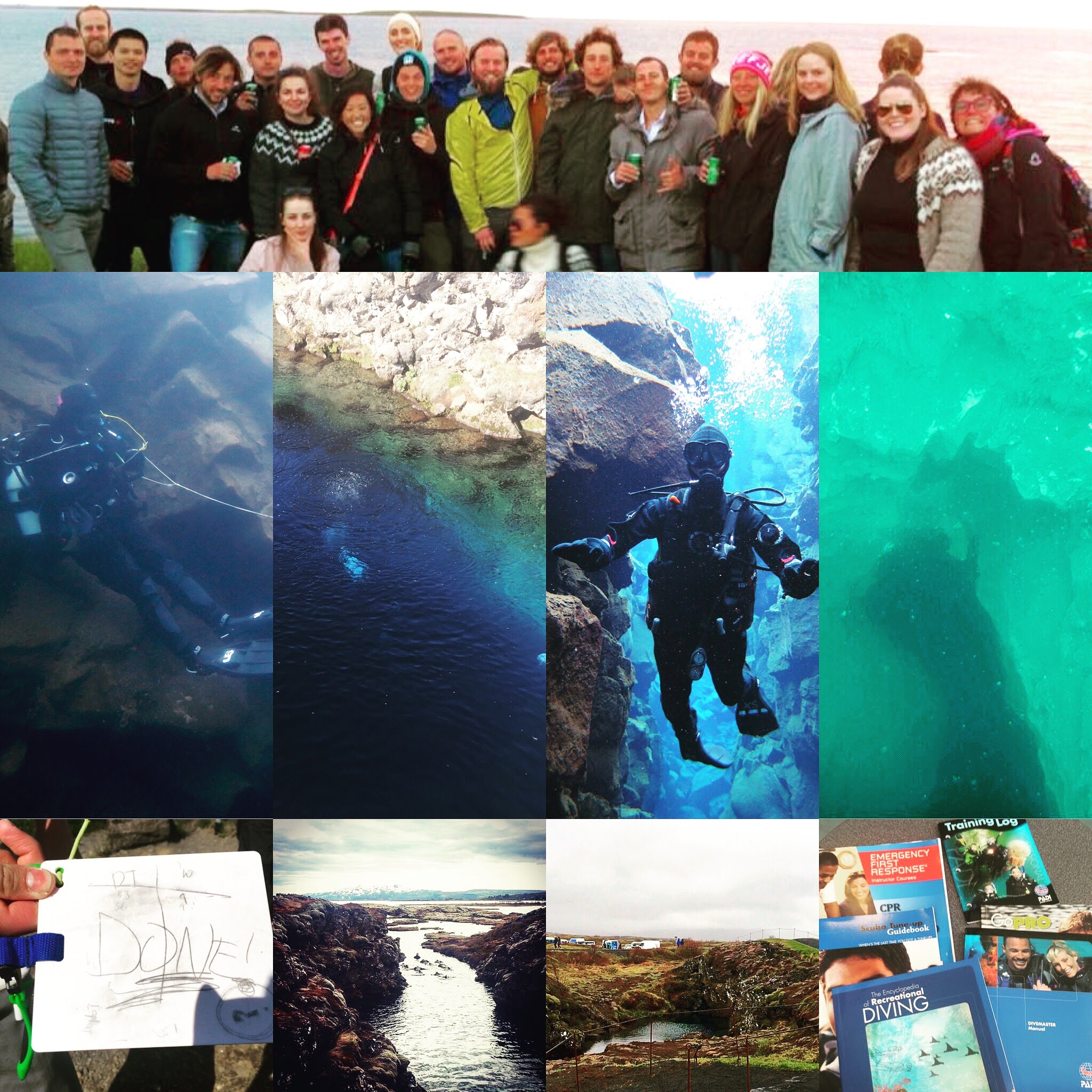 divemaster collage iceland 